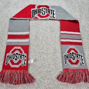 Ohio State Buckeyes NCAA Knit Scarf - Red, Gray, Team Spirit